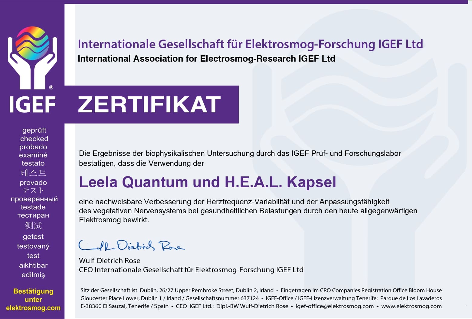 Leela Quantum und H.E.A.L. Kapsel